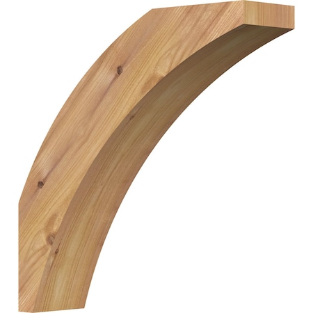 Ekena Millwork 3 1/2"W x 14"D x 14"H Thorton Smooth Knee Brace, Western Red Cedar BRC04X14X14THR00SWR